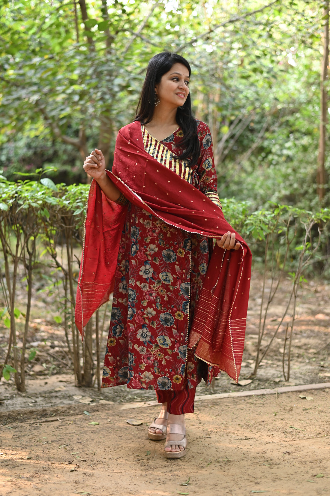 Mahiya Muslin A-line Suit Set