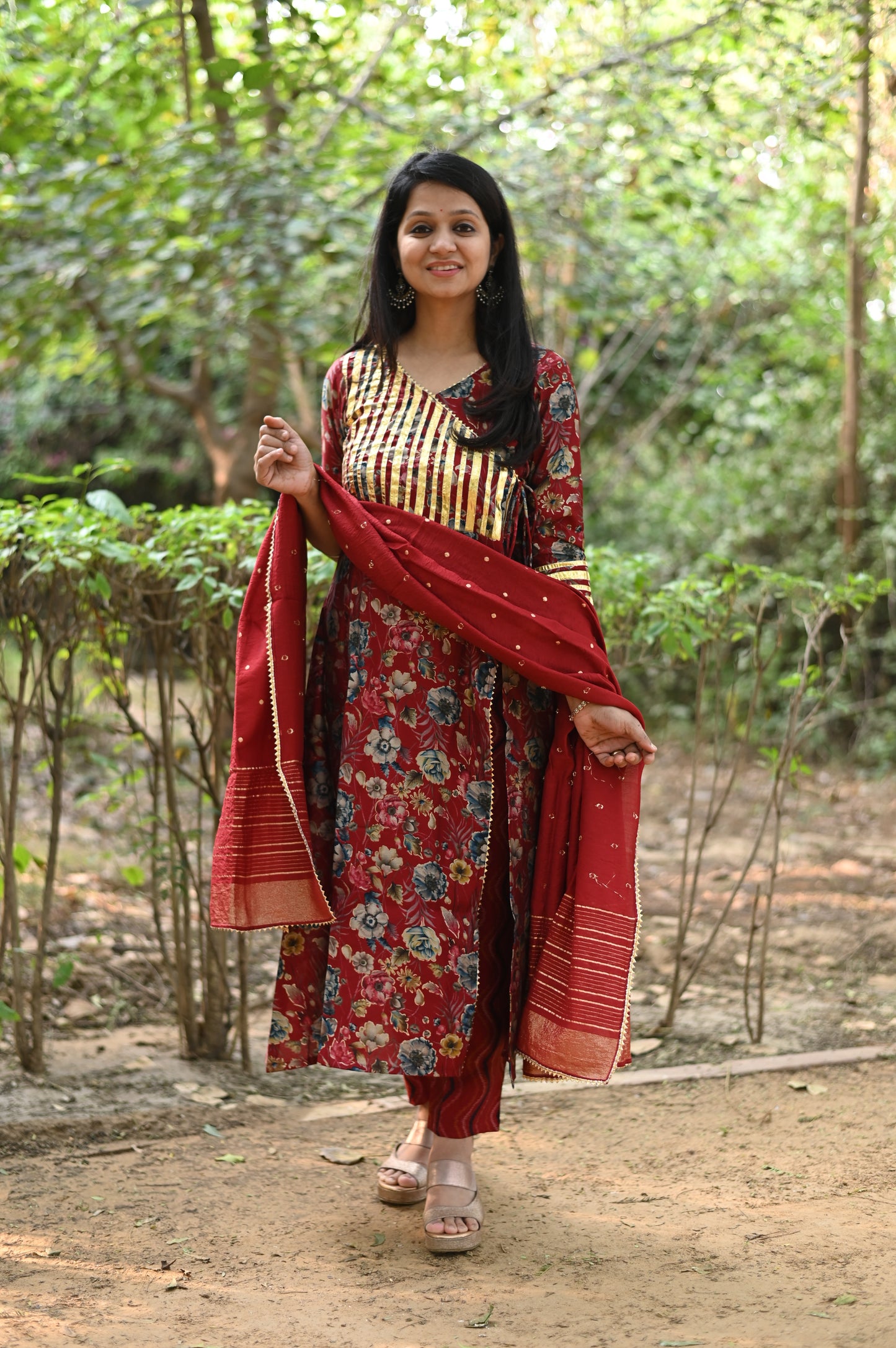 Mahiya Muslin A-line Suit Set