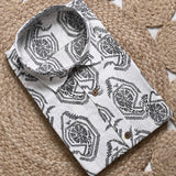 Paisley White Cotton Shirt