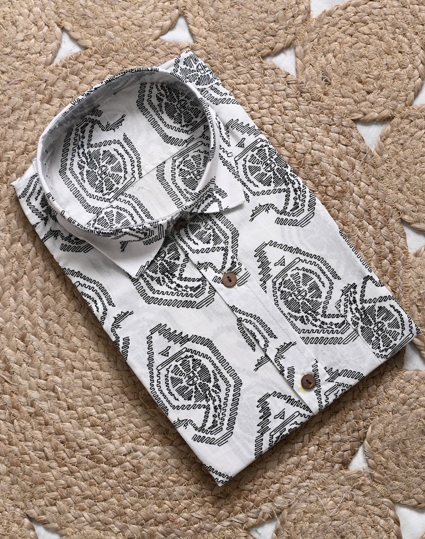 Paisley White Cotton Shirt