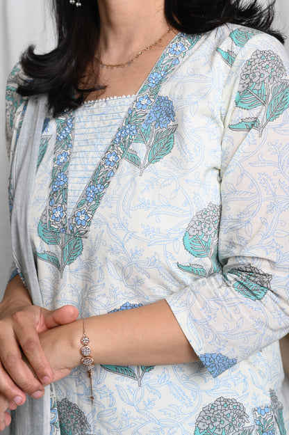 Shweta Handblock Cotton Suit Set