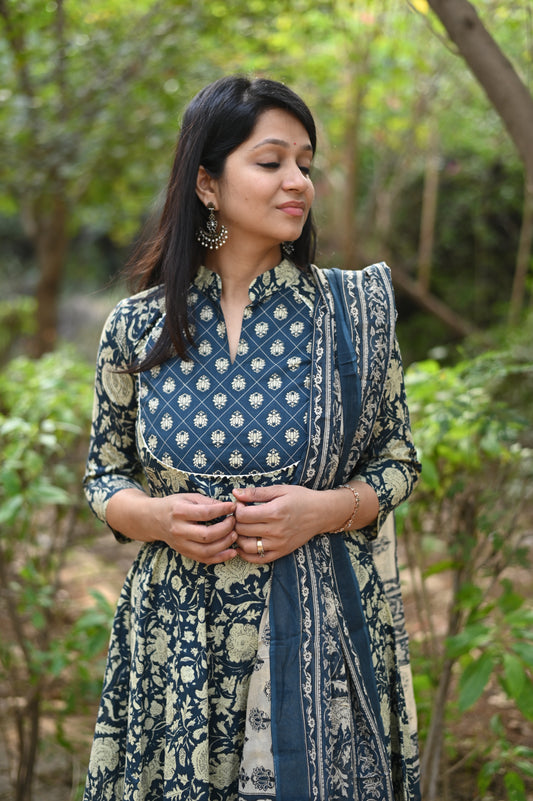Arika Anarkali Cotton Suit Set