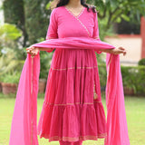 Banno Anarkali Cotton Suit Set