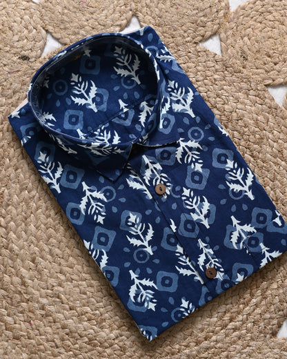 Dabu Print Cotton Shirt