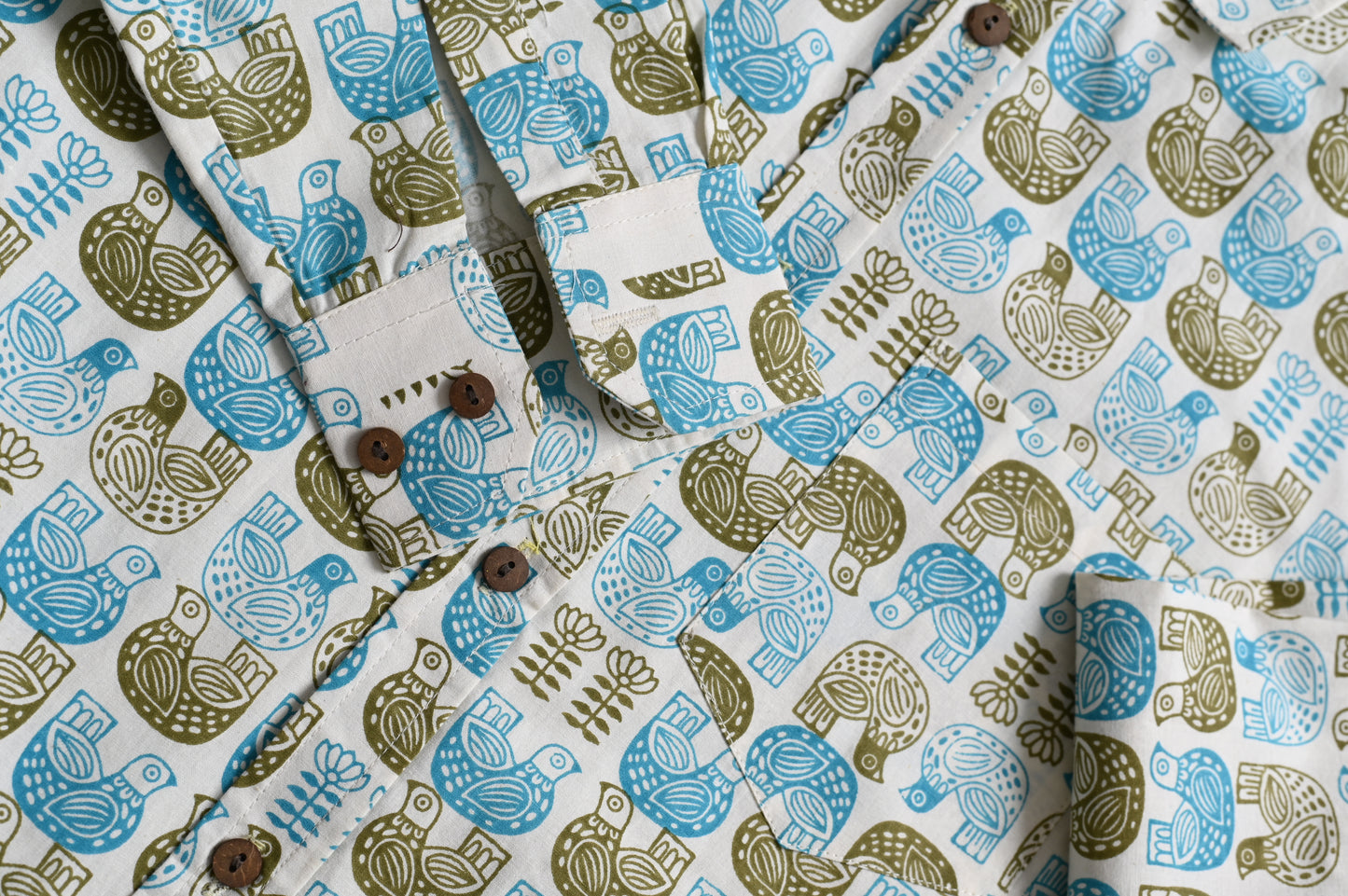 Motif Print Cotton Shirt