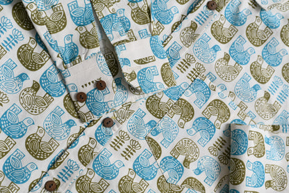 Motif Print Cotton Shirt