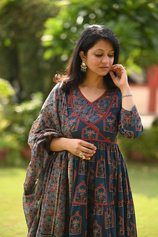 Nagma Anarkali Cotton Suit Set