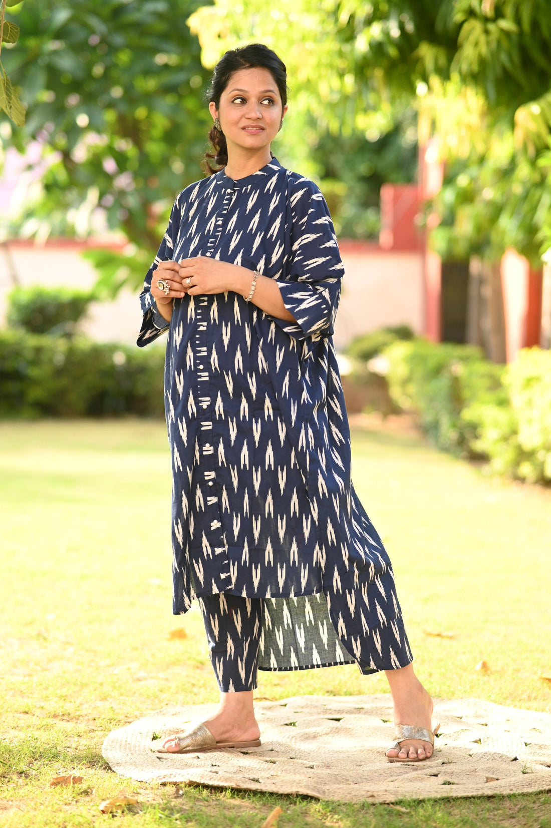 Blue Ikkat Cotton Set