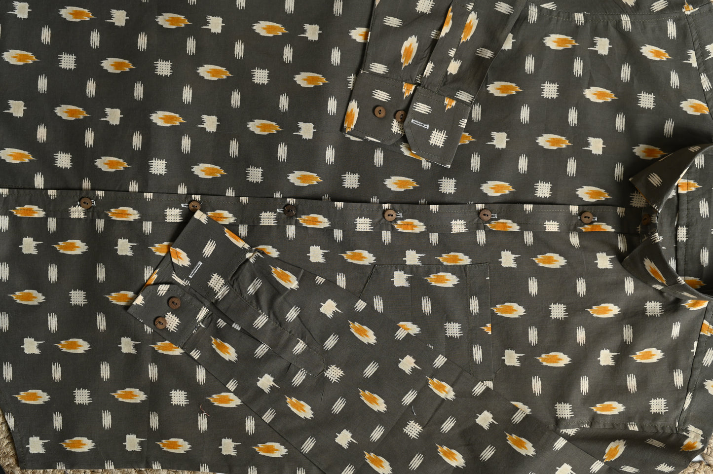 Abstract Print Cotton Shirt