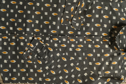 Abstract Print Cotton Shirt