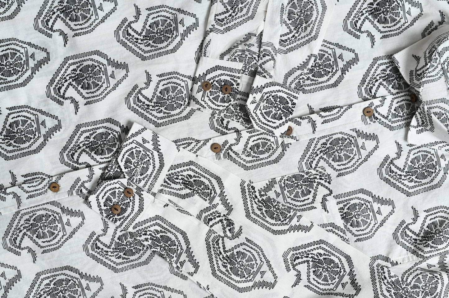 Paisley White Cotton Shirt