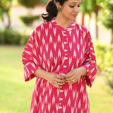 Pink Ikkat Cotton Set