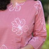 Pink Cotton Short Kurti