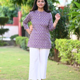 Lavender Color Short Kurti