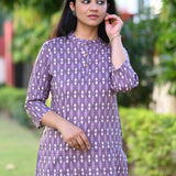 Lavender Color Short Kurti