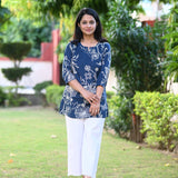 Midnight Blue Short Kurti