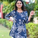 Midnight Blue Short Kurti