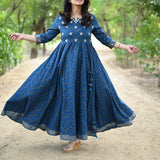 Pure Cotton Bandhani Gown