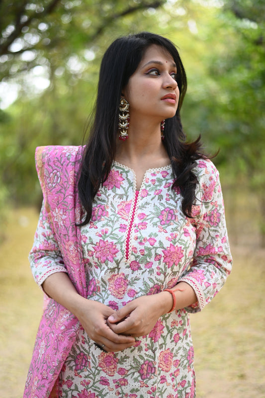 Gulabo Schiffli Cotton Suit Set