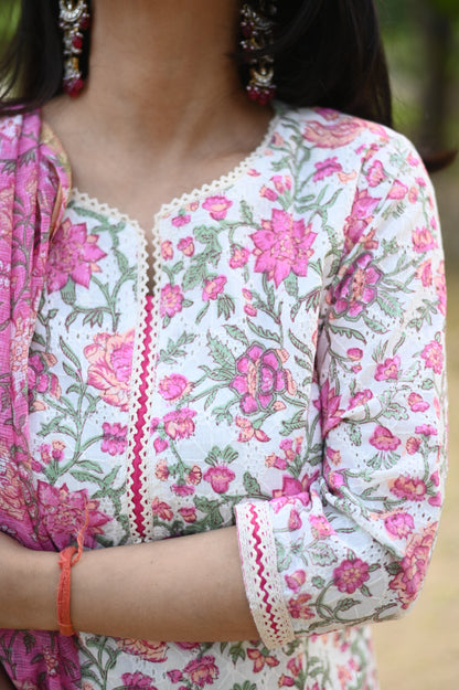 Gulabo Schiffli Cotton Suit Set