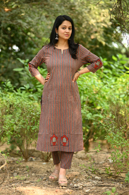 Mirzaa Kurta Pant with Jacket Set