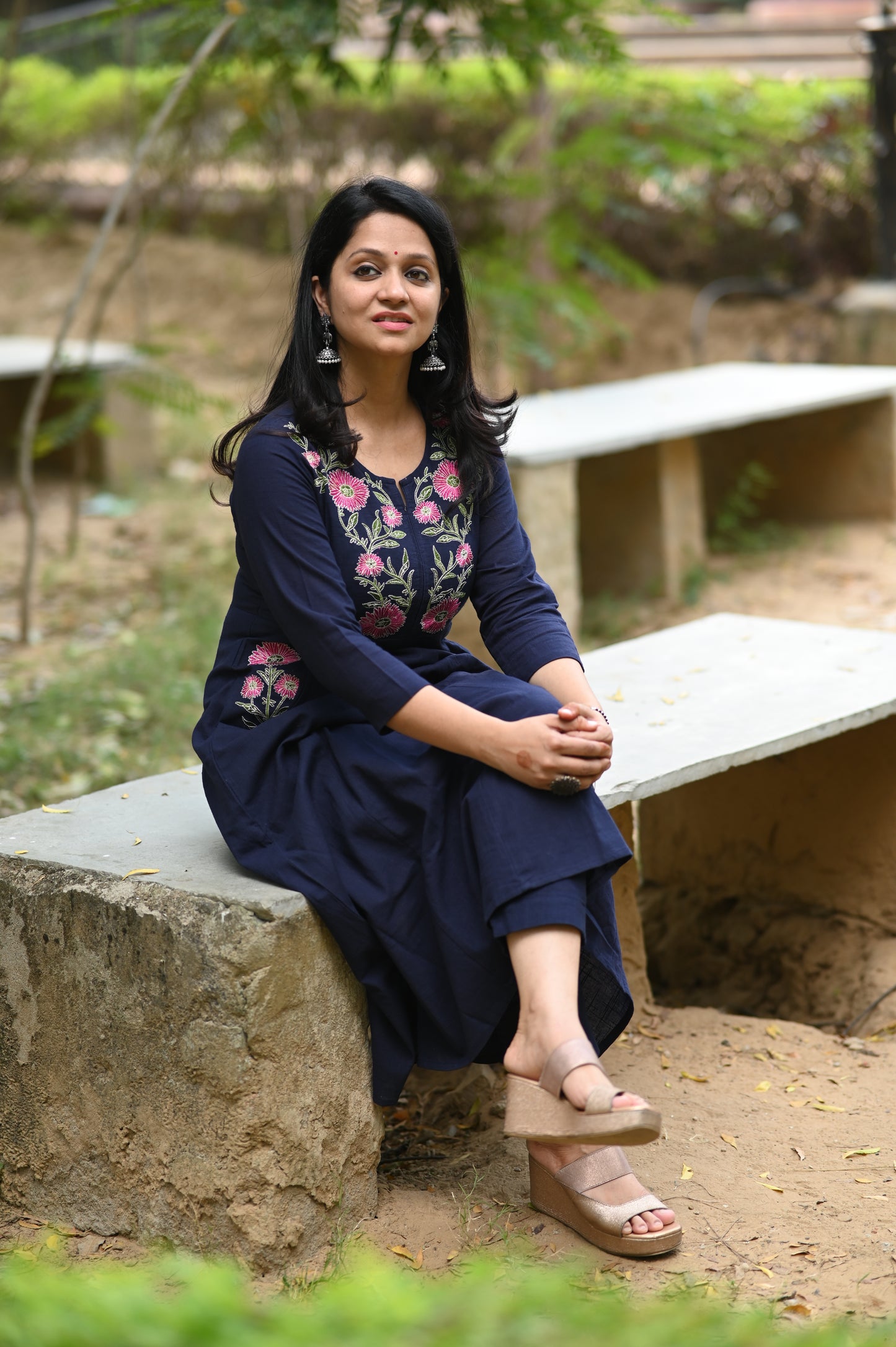 Kessa Blue Kurta Pant Set