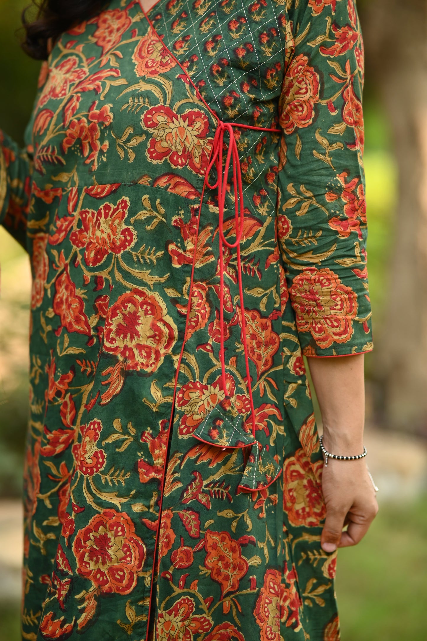 Mastaani A-Line Handblock Cotton Suit Set