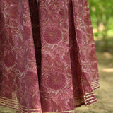 Block Printed Chanderi Silk Gown