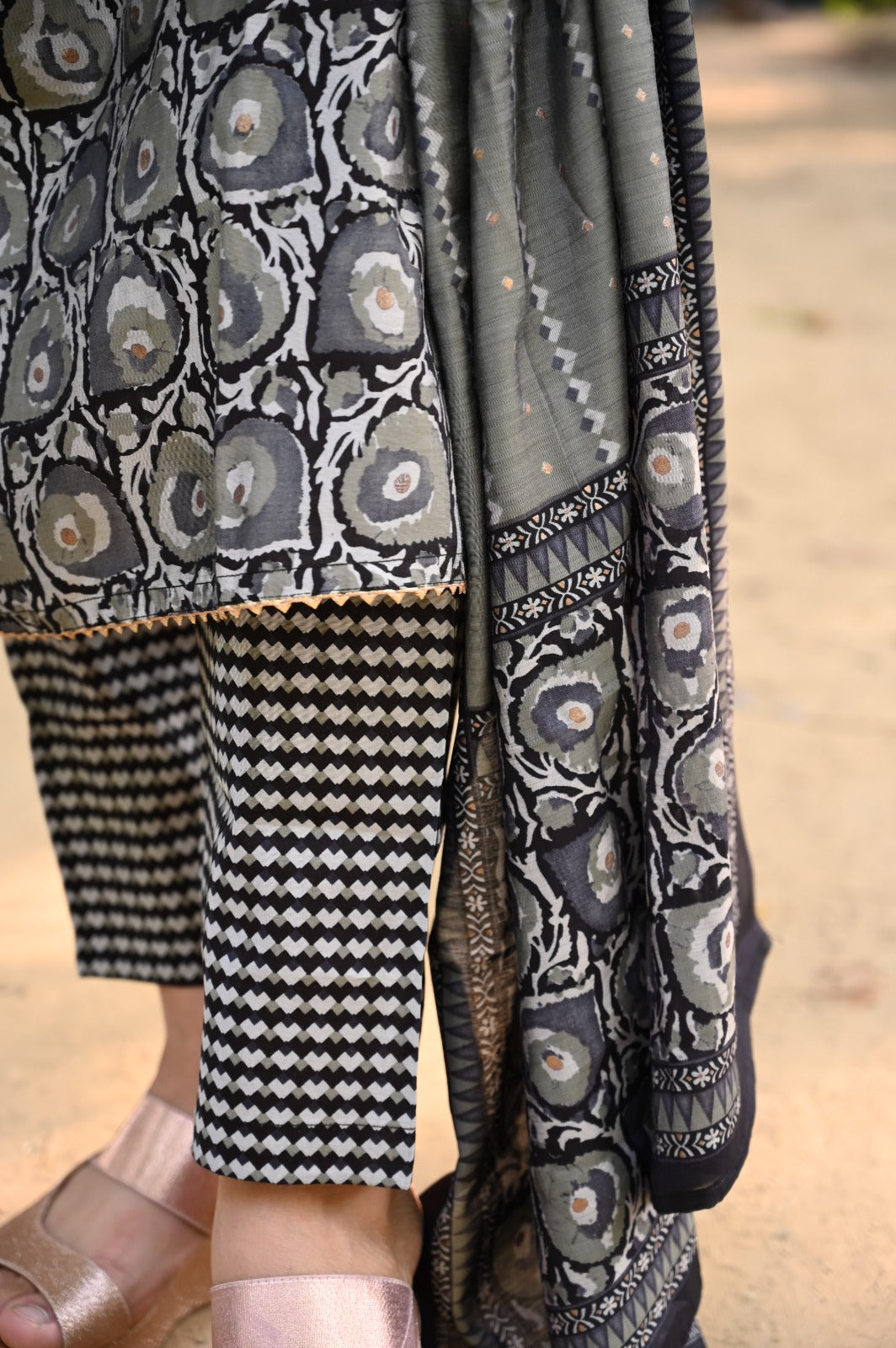 Pearl Muslin Silk Suit Set