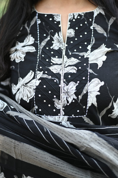 Kanika Flower Cotton Suit Set