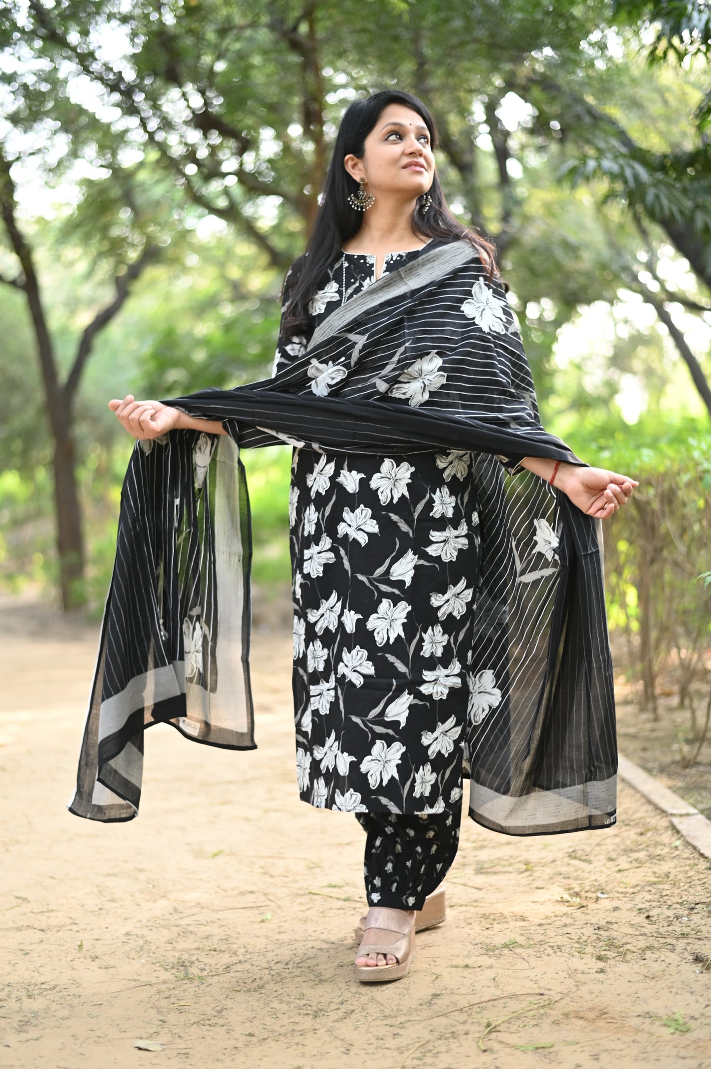 Kanika Flower Cotton Suit Set