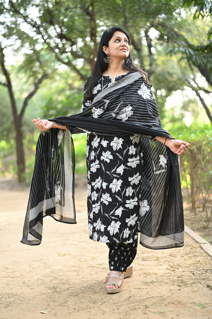Kanika Flower Cotton Suit Set
