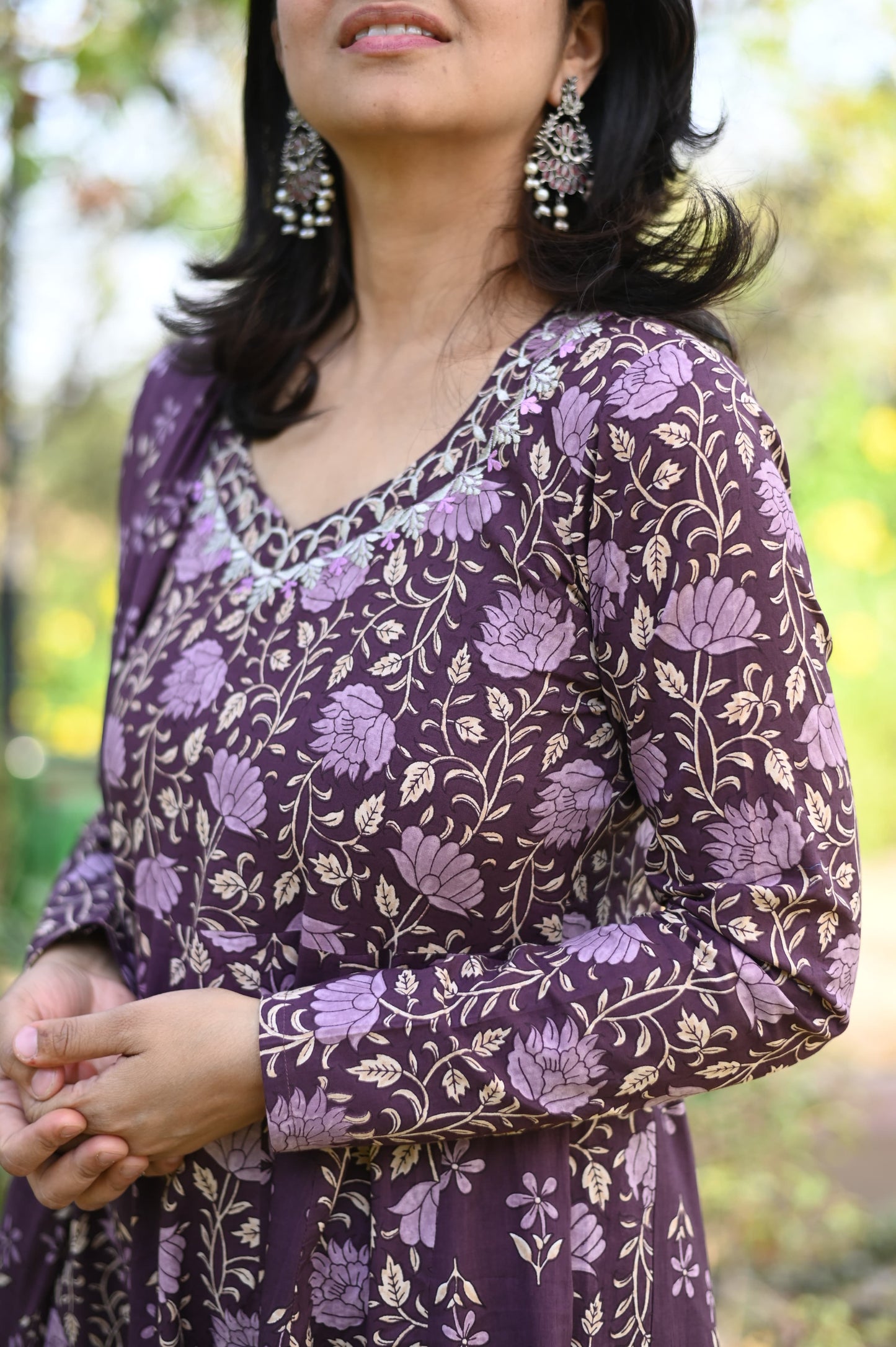 Aafreen Double Print Hand Block Suit Set