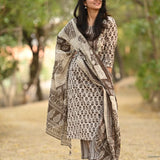 Grey Bagru Suit Set