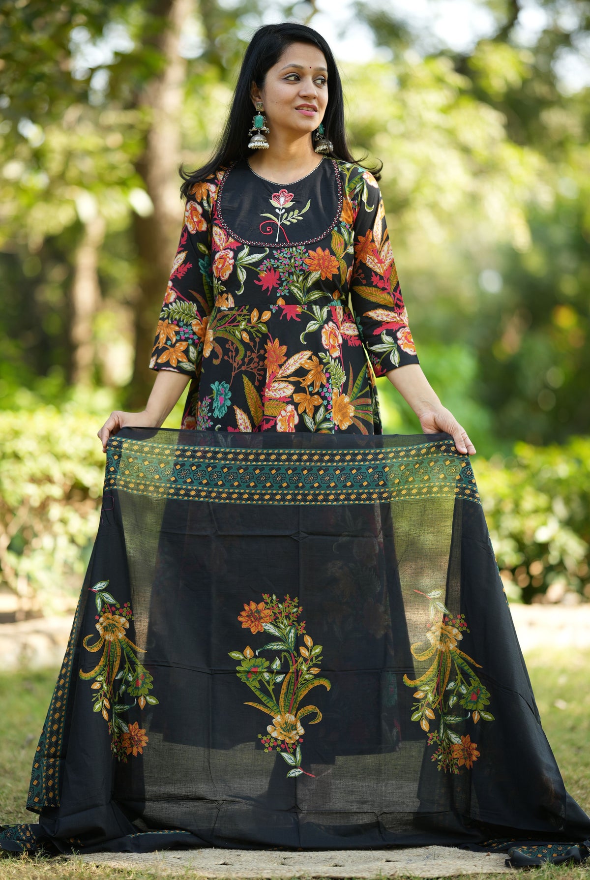 Shaayra Cotton Anarkali Suit Set