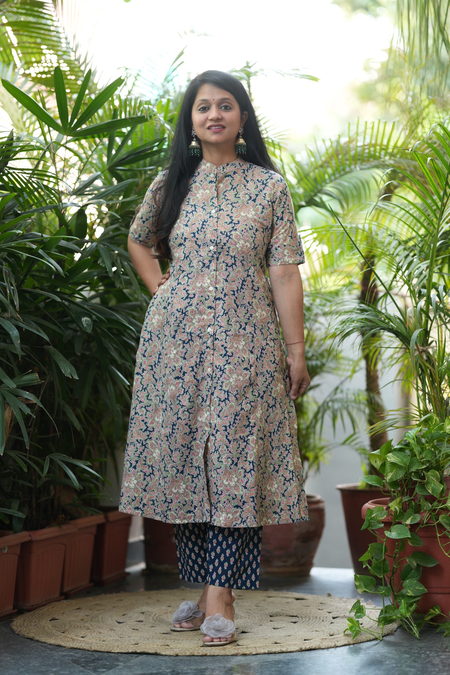 Abha A-Line Cotton Kurta Pant set