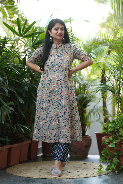 Abha A-Line Cotton Kurta Pant set