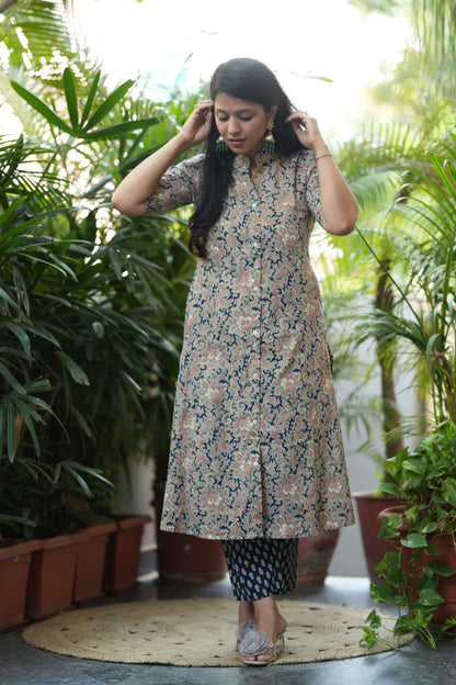 Abha A-Line Cotton Kurta Pant set