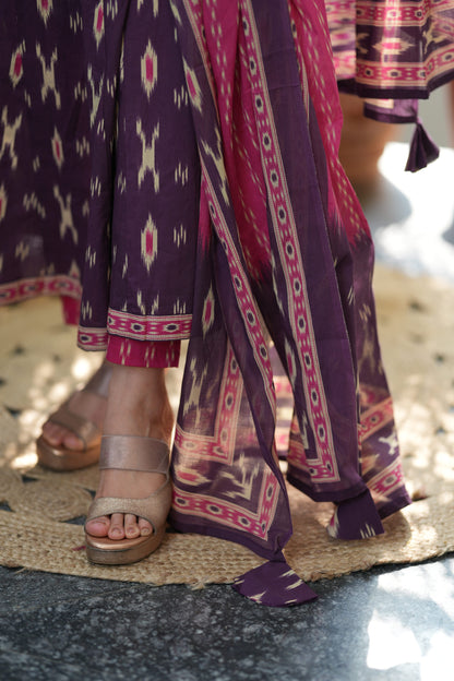 Anvika Cotton Anarkali Suit Set