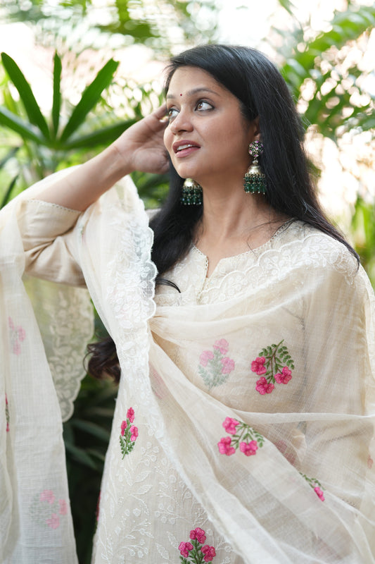 Ivory Signature Kota Doria Suit Set