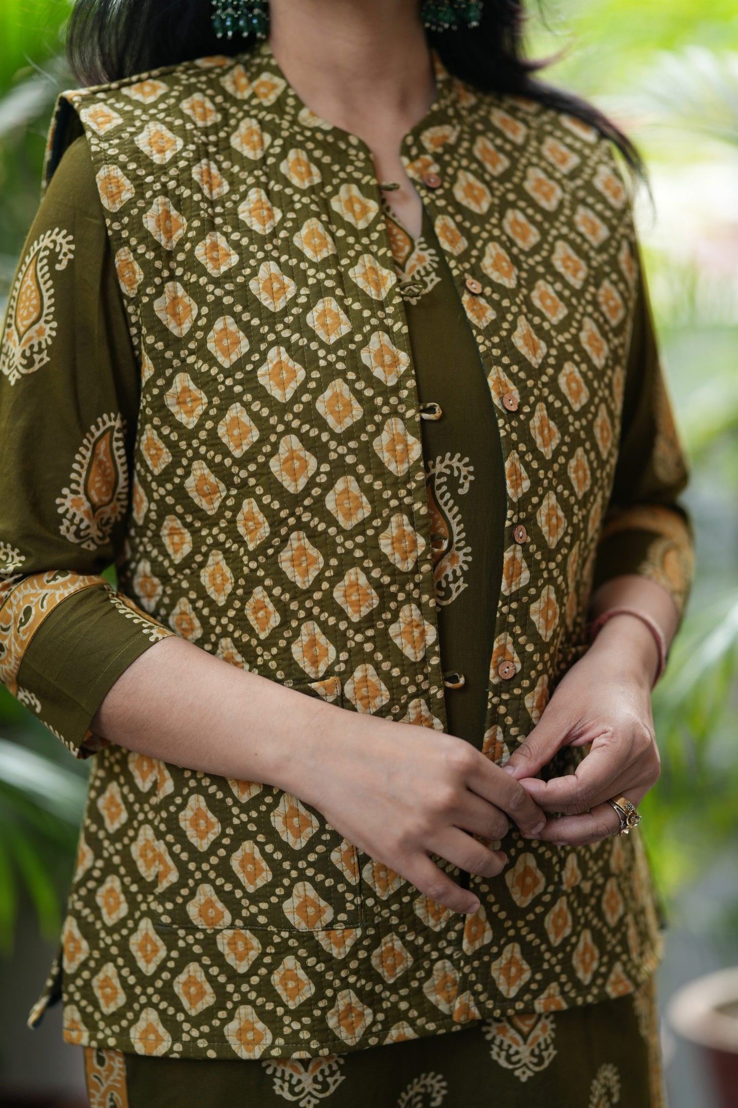 Henna Kurta Pant with Jacket Set