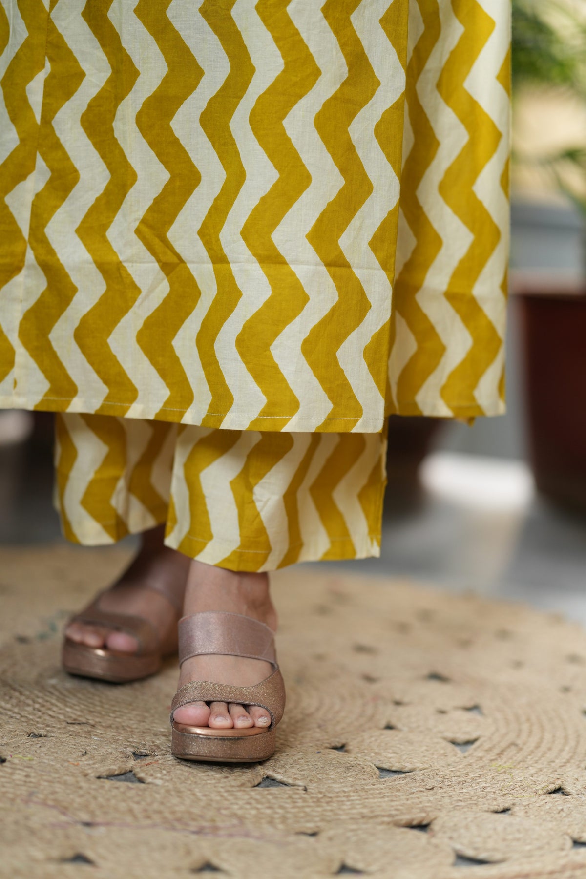 Mustard A-Line Cotton Co-ord Set