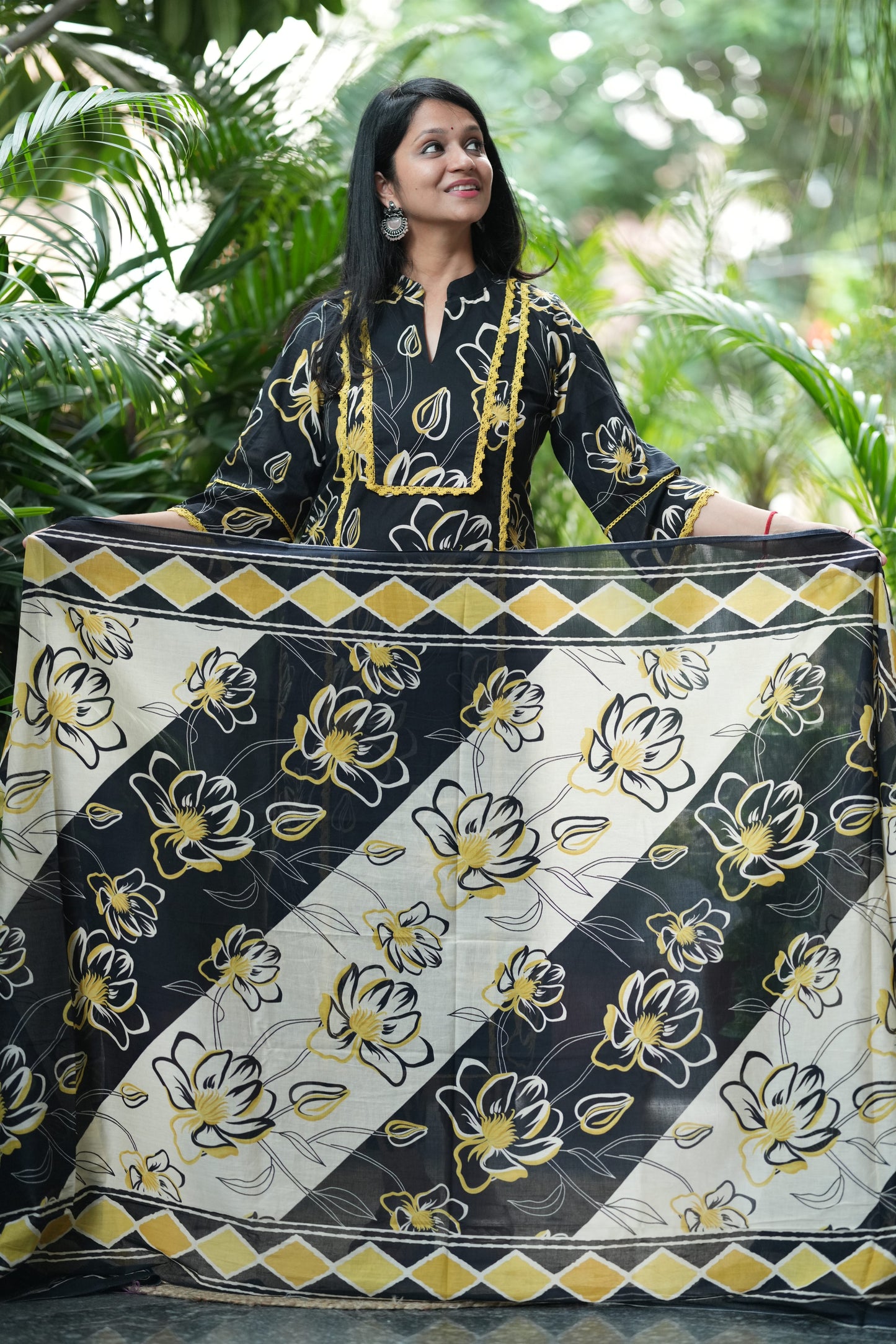 Yellow Aura Cotton Suit Set