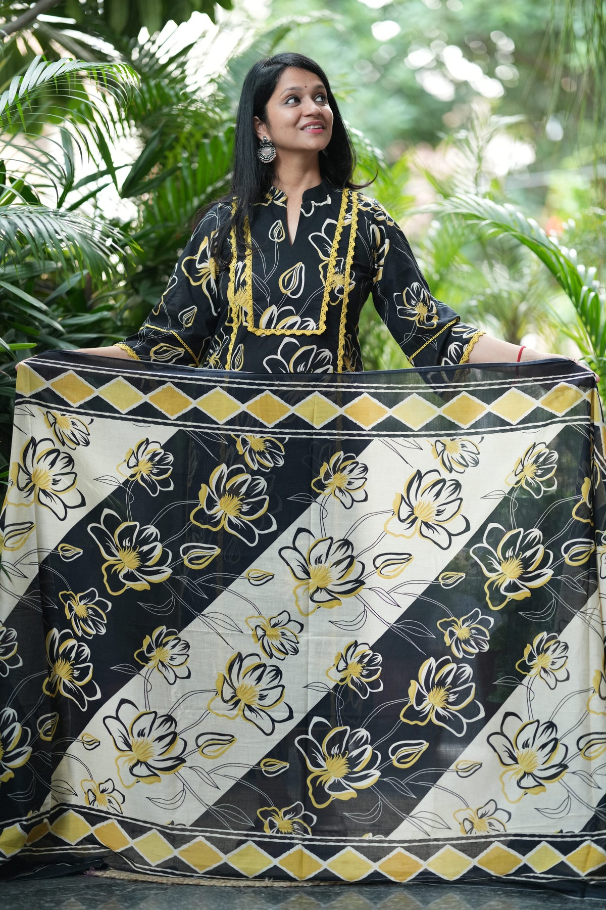 Yellow Aura Cotton Suit Set