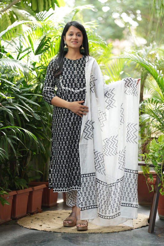 Sootra Cotton Hand Block Suit Set