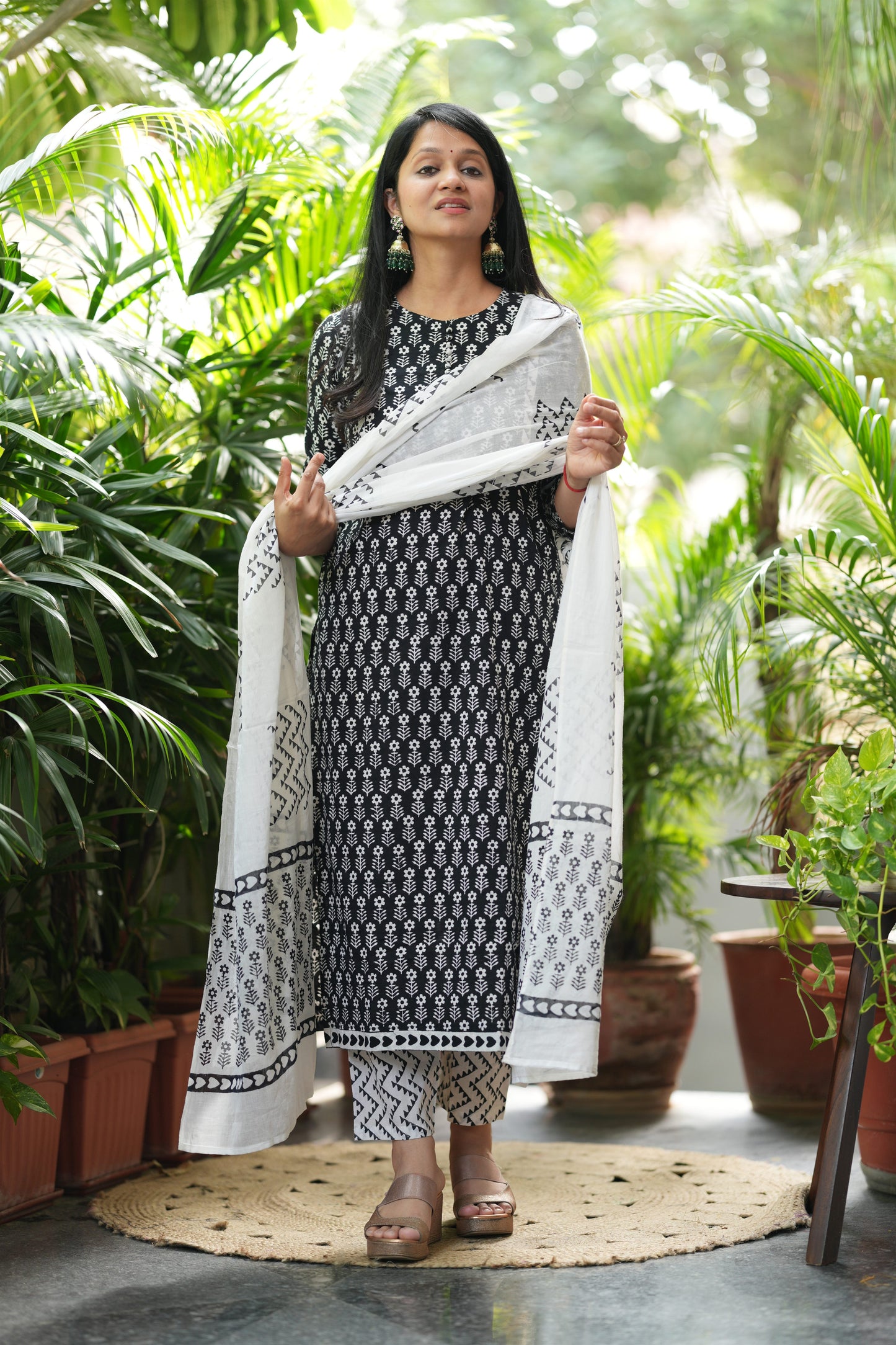 Sootra Cotton Hand Block Suit Set