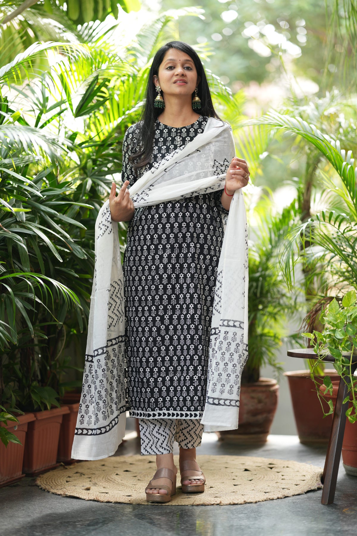 Sootra Cotton Hand Block Suit Set