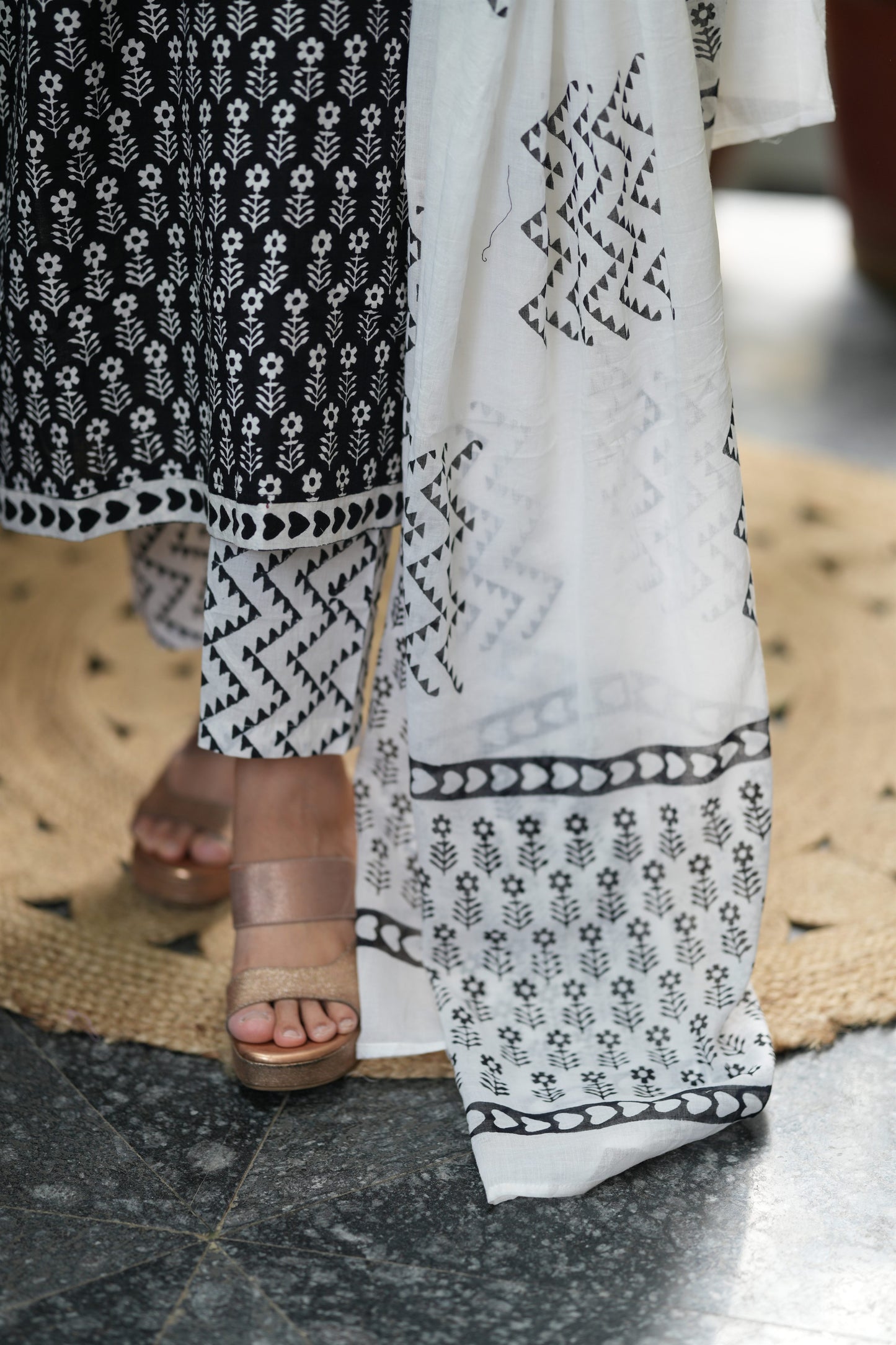 Sootra Cotton Hand Block Suit Set