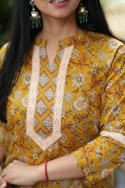 Maani Cotton Kurta Pant Set