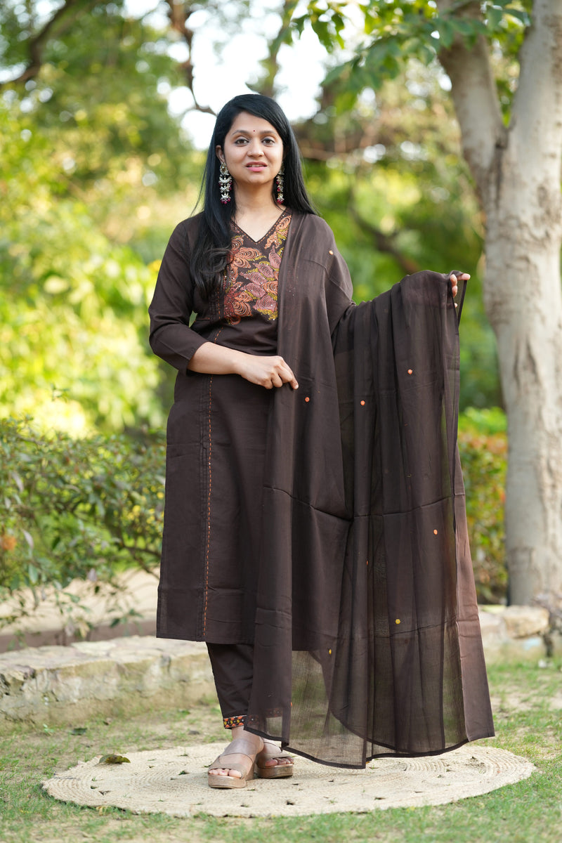 Madhavi Designer Cotton Suit Set